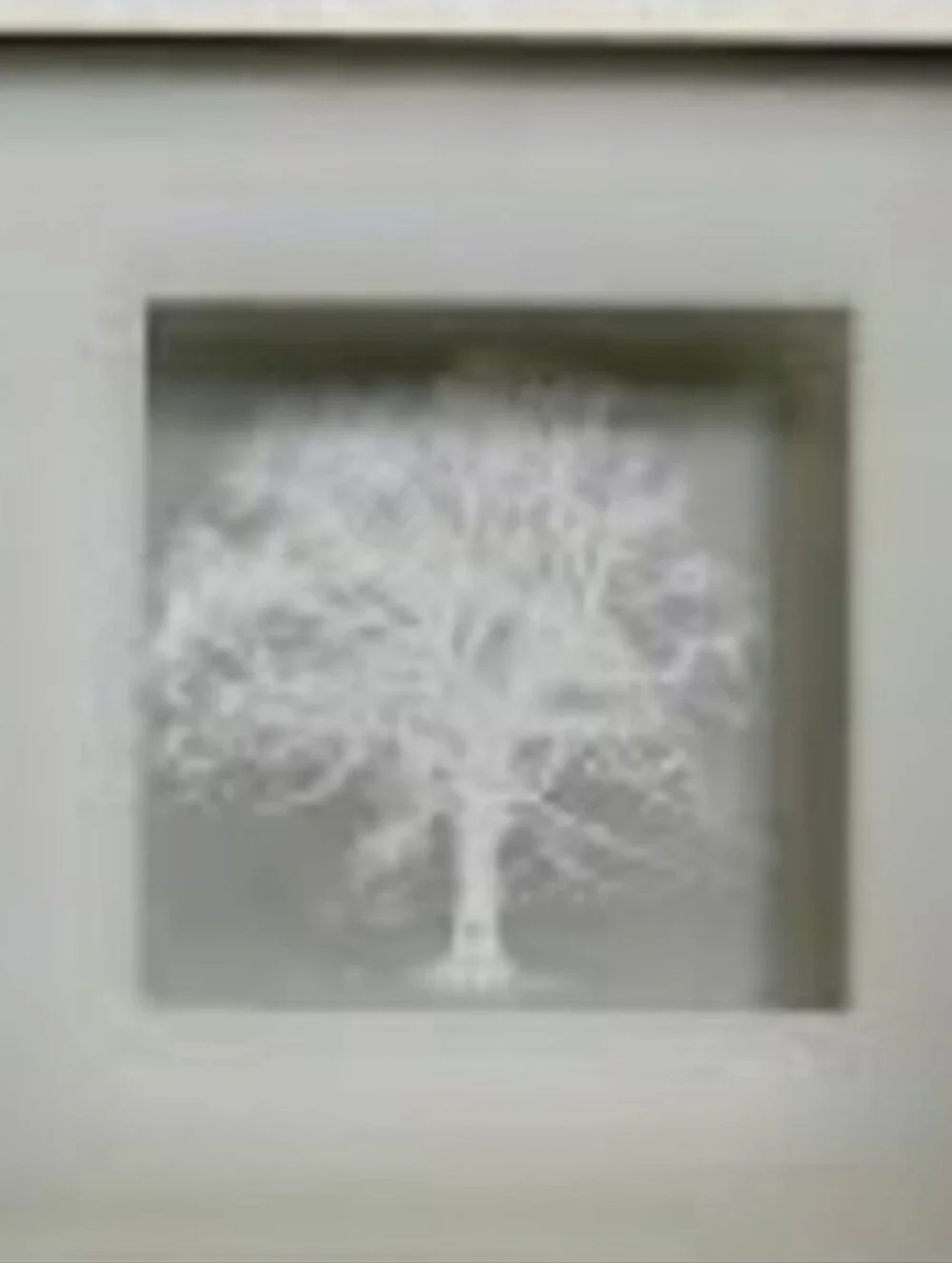 NWOT IKEA Trees Art 3D Shadow Box Wood Framed White Nature  Elegance 28